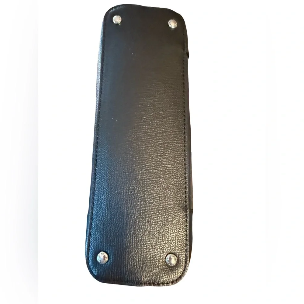 Karl Lagerfeld Paris NWT Classic Black Satchel Red & White KL Patches (P199) - Picture 9 of 11